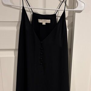 LOFT Black Spaghetti Strap Tank top blouse
